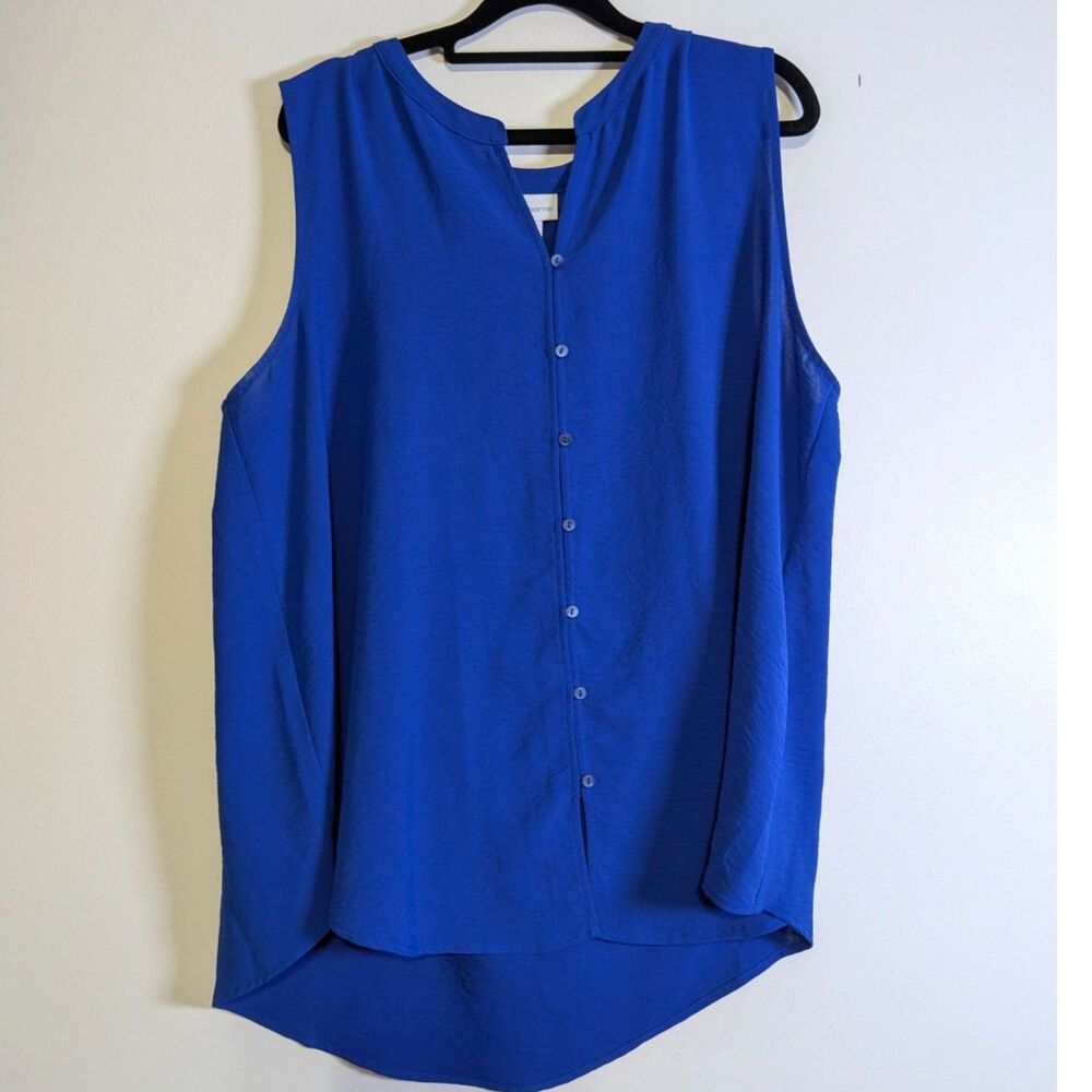 4 for $20 Liz Claiborne Sleeveless Button Front Blouse Top XL